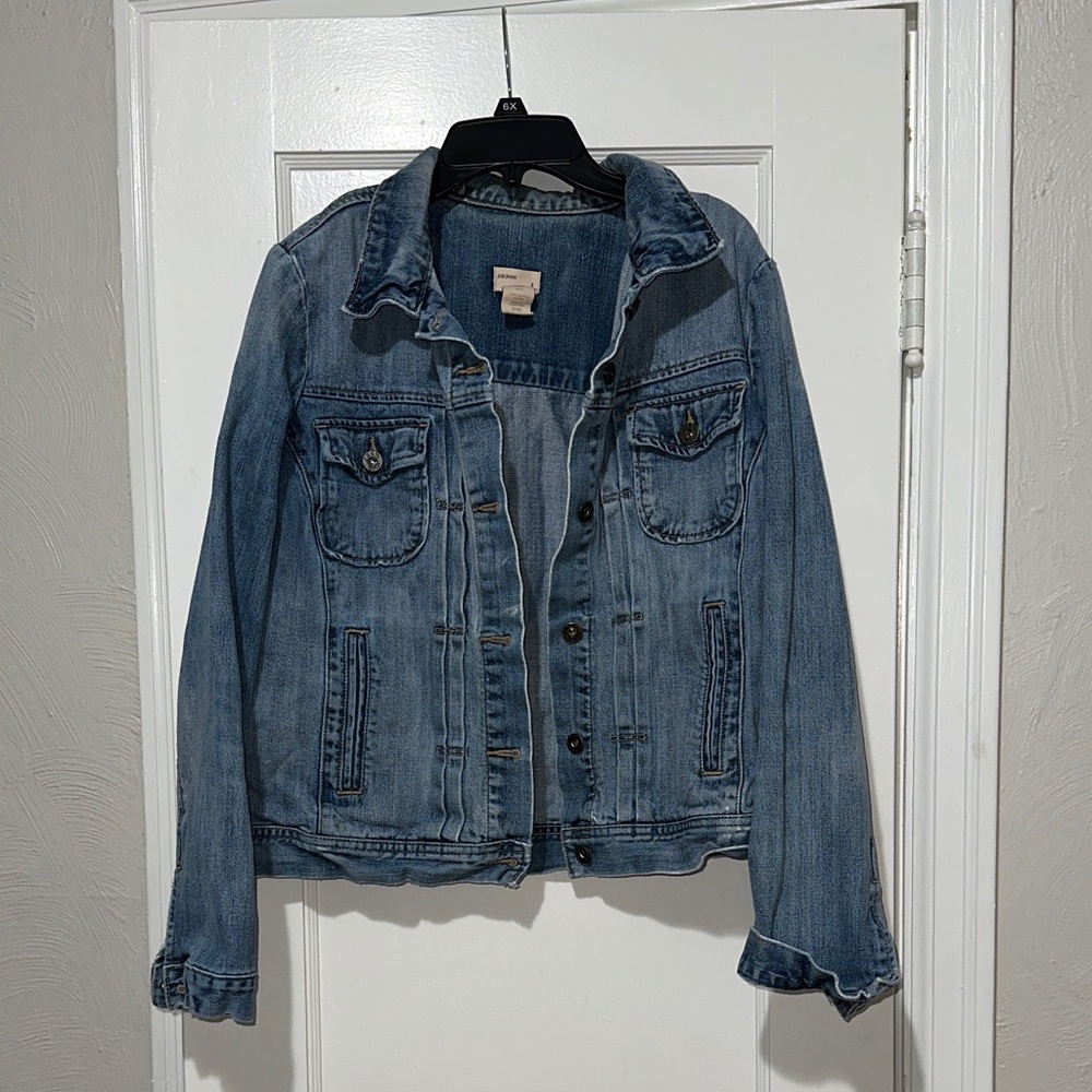 GAP Light Blue Denim Jacket with Button Accents